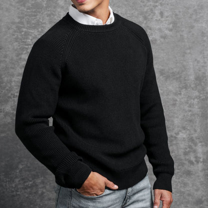 Ribbed Crewneck | Black