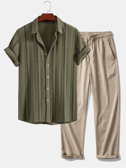Set Geo Stripe Crinkle