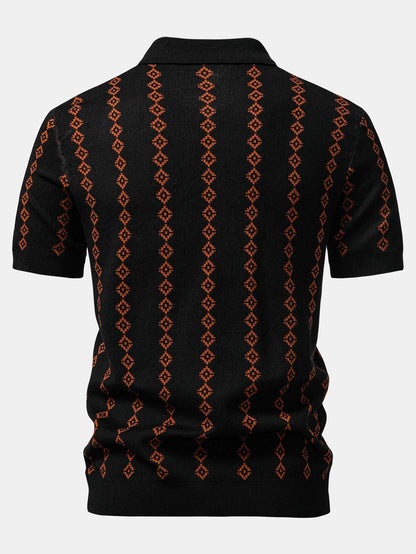 Set Geo Knit V Neck