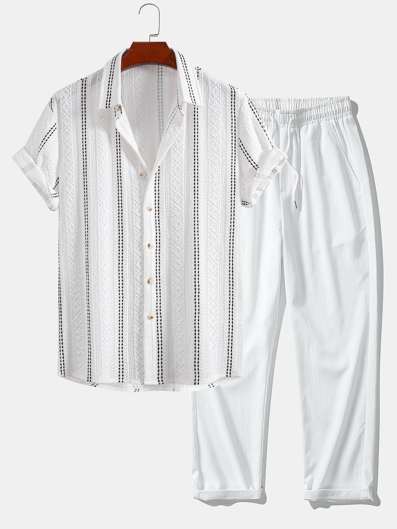 Set Geo Stripe Crinkle