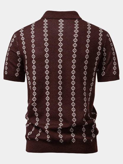 Set Geo Knit V Neck