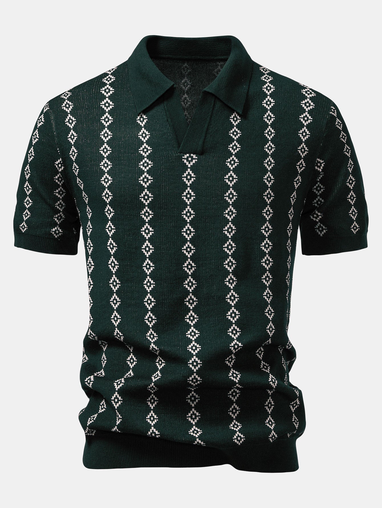 Set Geo Knit V Neck
