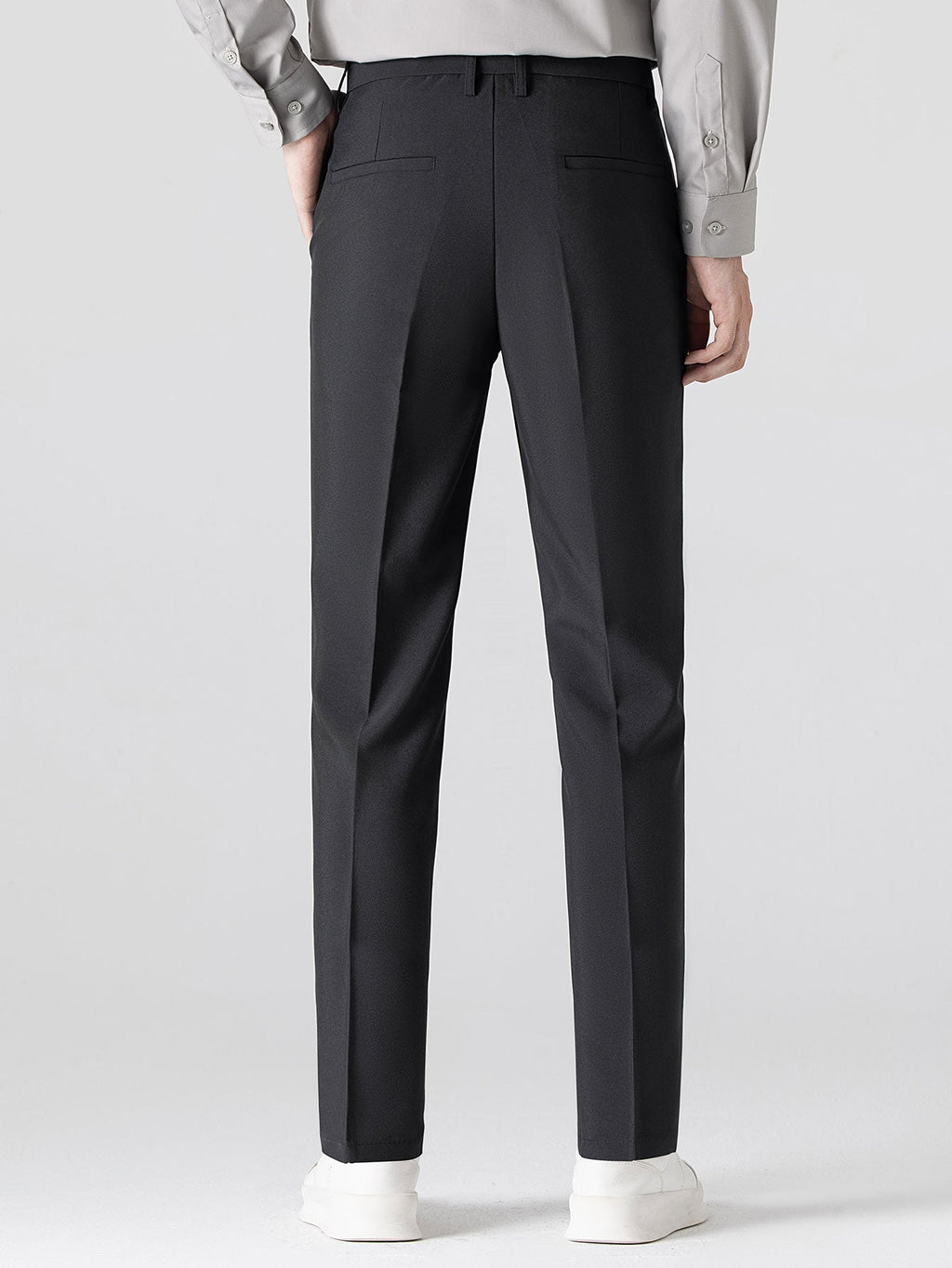 Wave Jacquard Knit V Neck Polo Shirt & Slim Fit Tapered Trousers