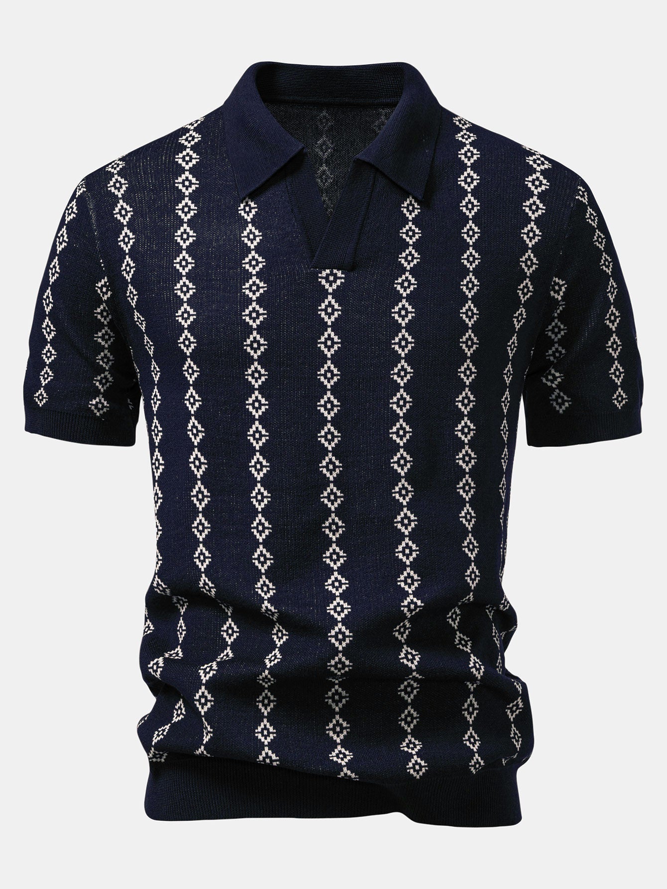 Set Geo Knit V Neck