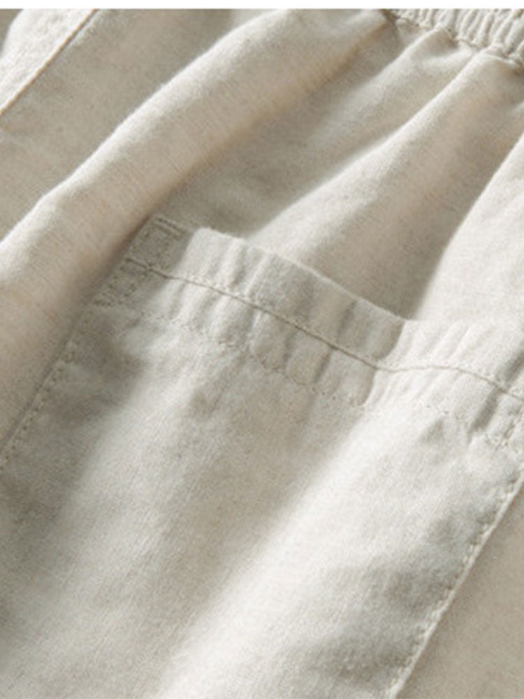 Set Stand Collar Linen