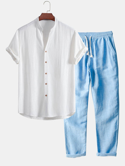Set Linen V Neck