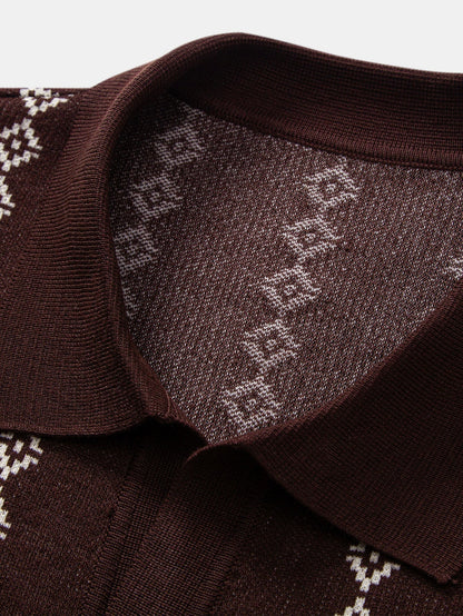 Set Geo Knit V Neck