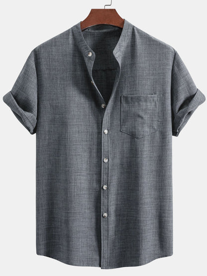 Set Stand Collar Linen