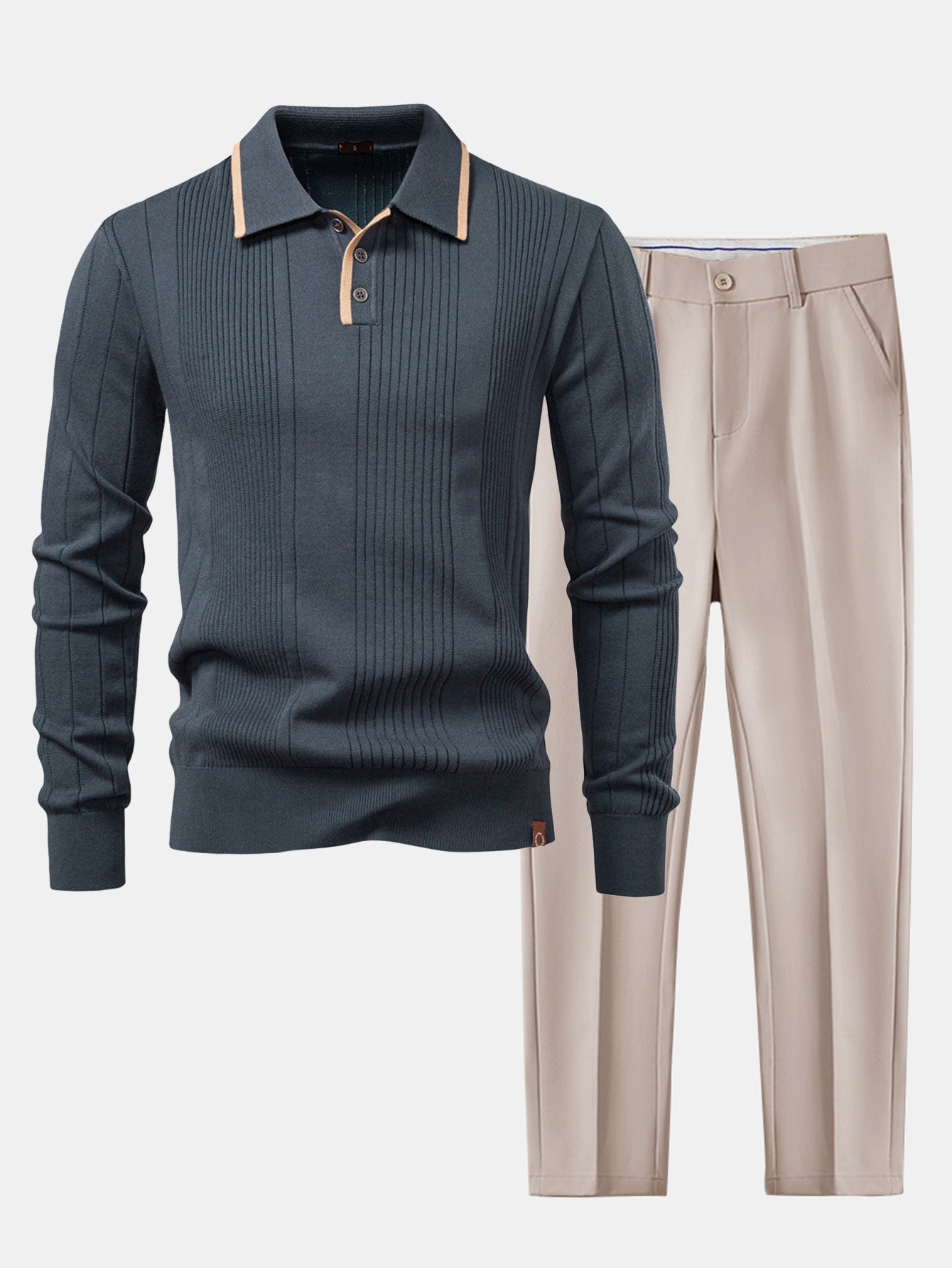 Set Stripe Jacquard Polo