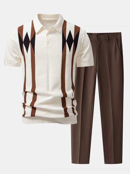 Set Geo Knit Polo