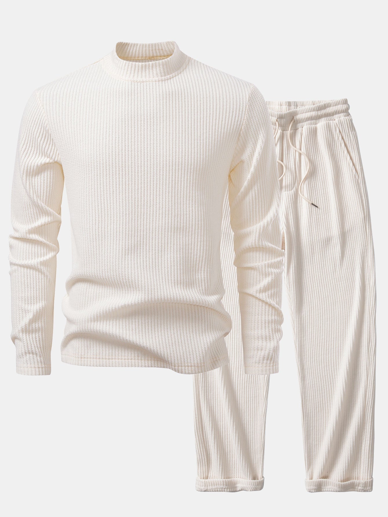 Set Waffle Mock Neck