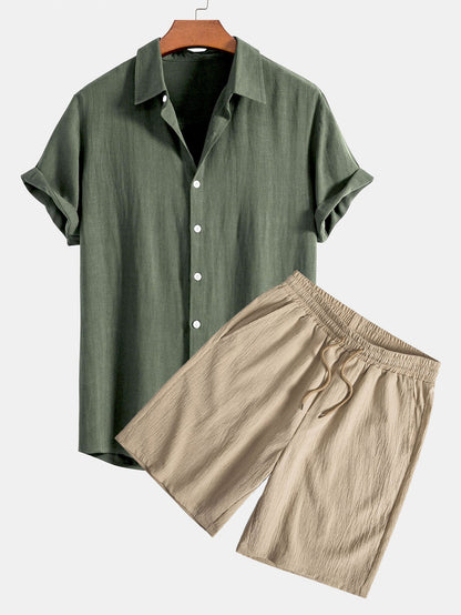 Set Linen Crinkle Short