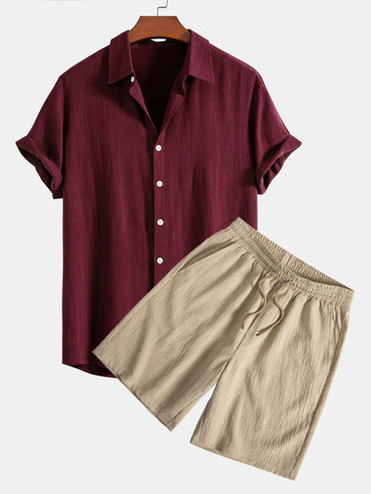 Set Linen Crinkle Short