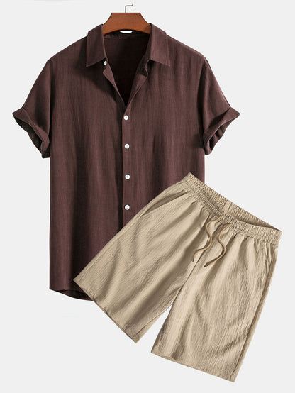 Set Linen Crinkle Short